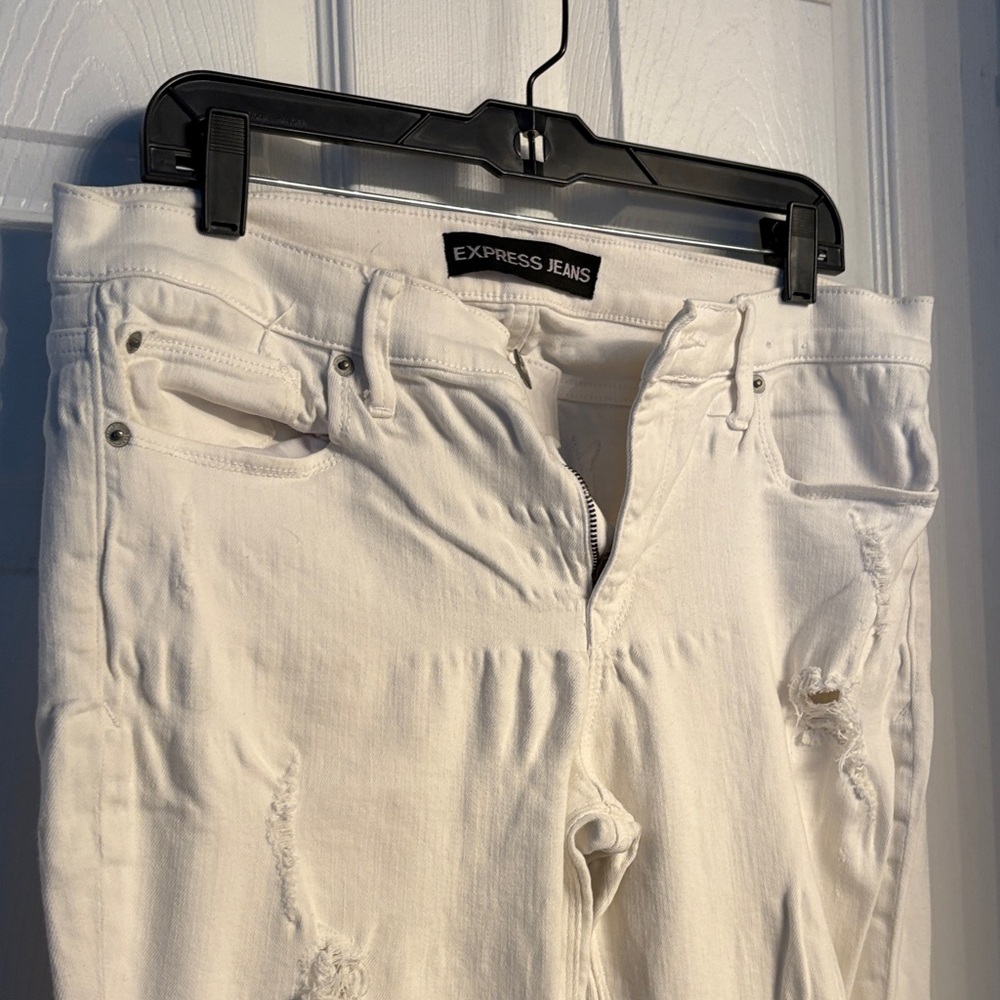 Express Women's Cream Skinny Jeans